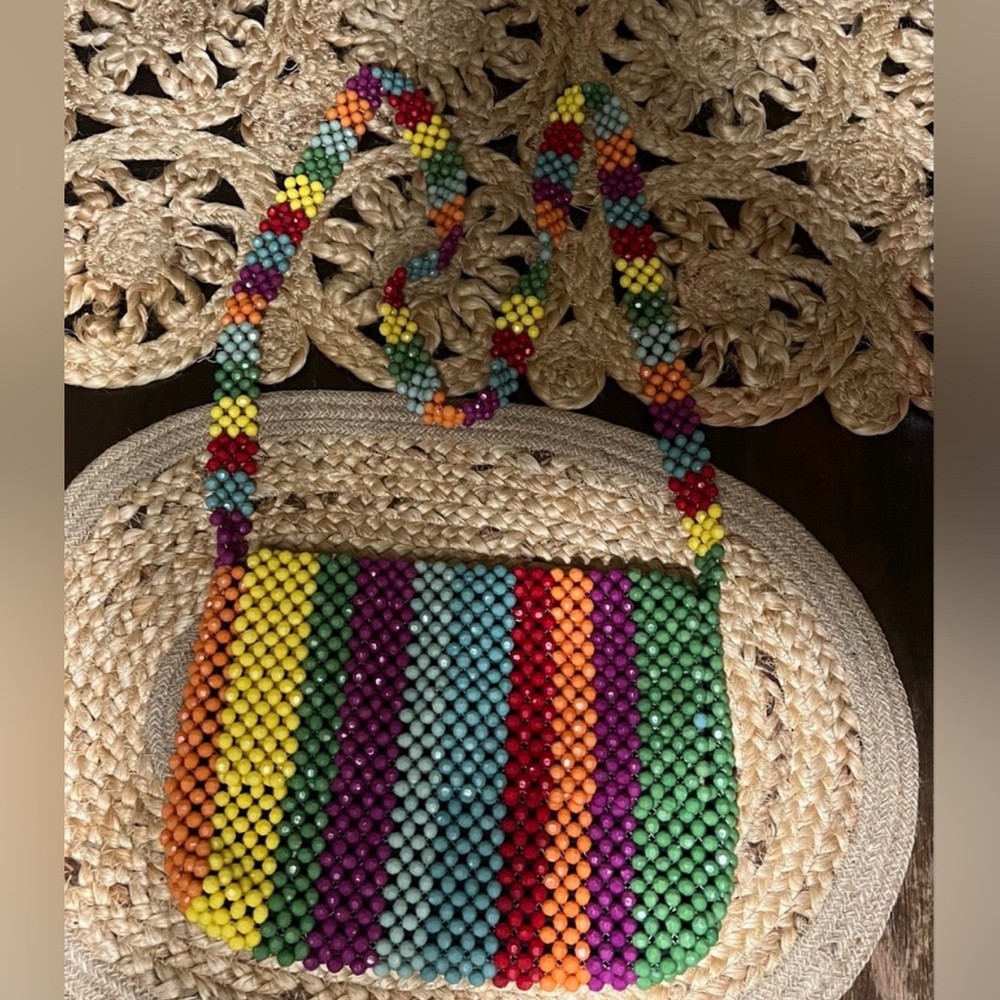 Cynthia Rowley Multicolor Beaded Shoulder Bag